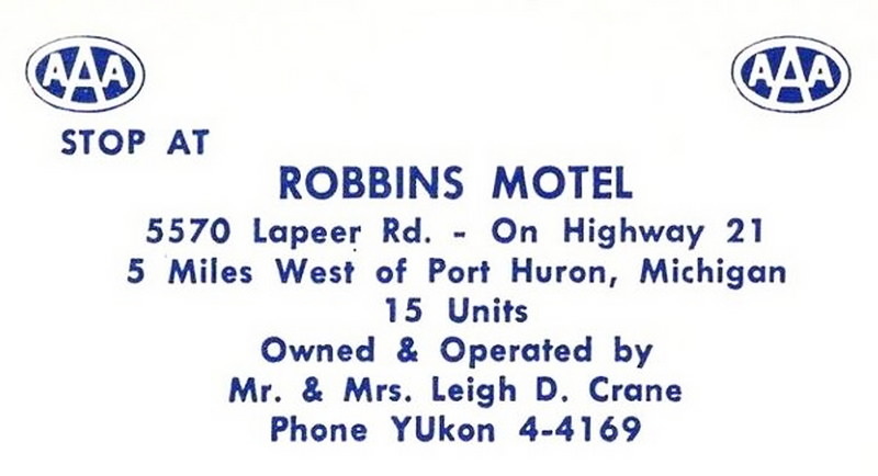 Blue Water Motel (Robbins Motel & Gift Shop) - Vintage Postcard (newer photo)